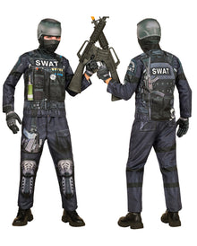 S.W.A.T. Sofort-Kinderkostüm mit Maske