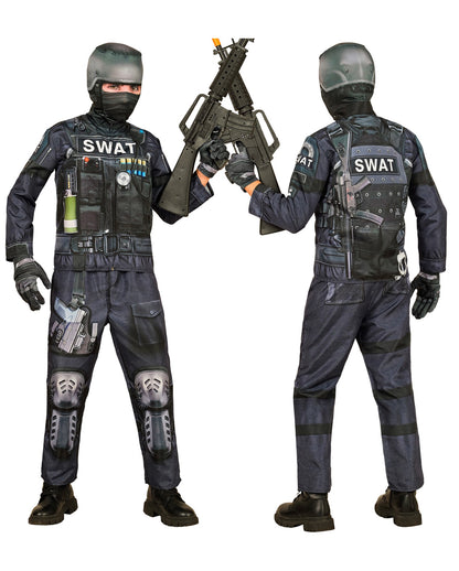 S.W.A.T. Sofort-Kinderkostüm mit Maske