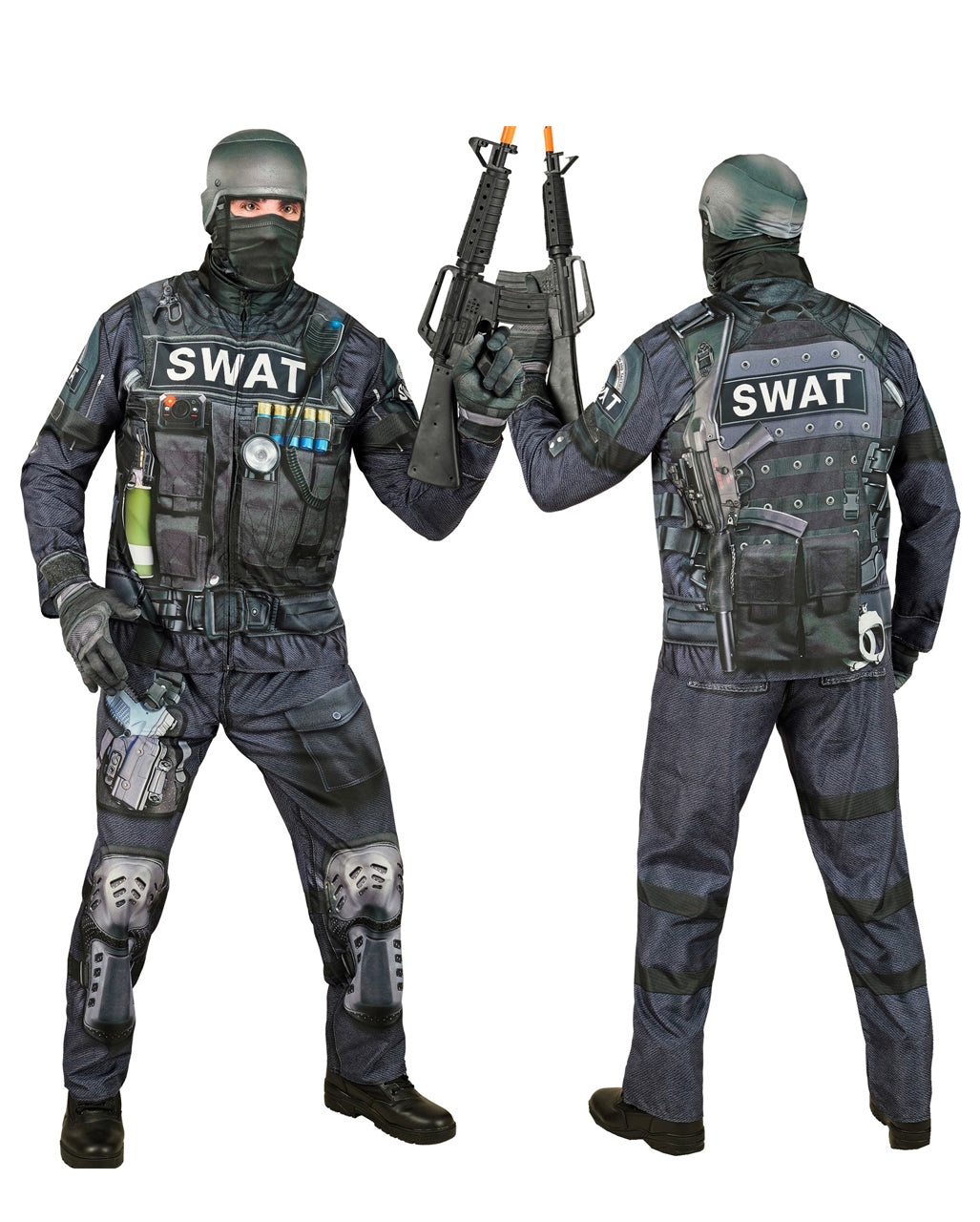 S.W.A.T. Schnellkostüm mit Maske