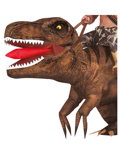 T-Rex Aufsitz Kostüm zum Aufblasen