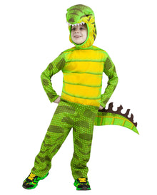 Grünes Kinderkostüm T-Rex Dinosaurier