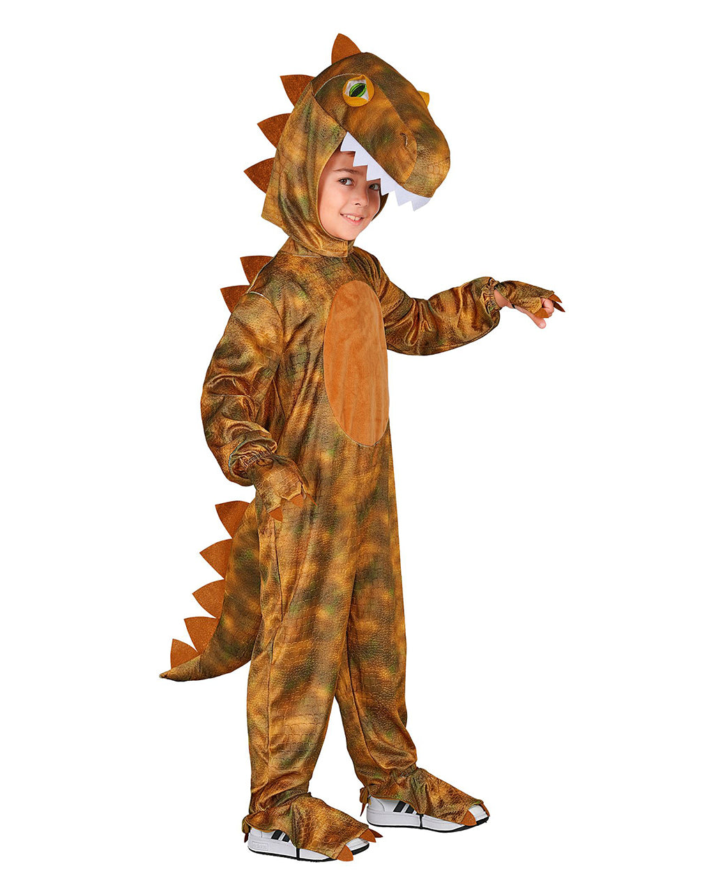 T-Rex Jumpsuit Kinder Kostüm mit Mütze
