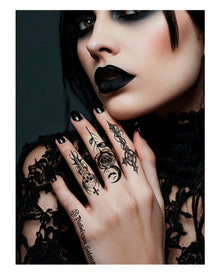 Gothic-Tattoos mit okkulten Symbolen zum Aufkleben 9x14cm