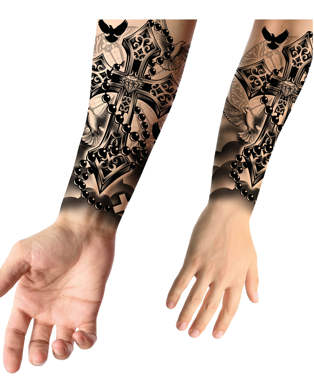 Temporary Cross Rosary Tattoo To Stick On