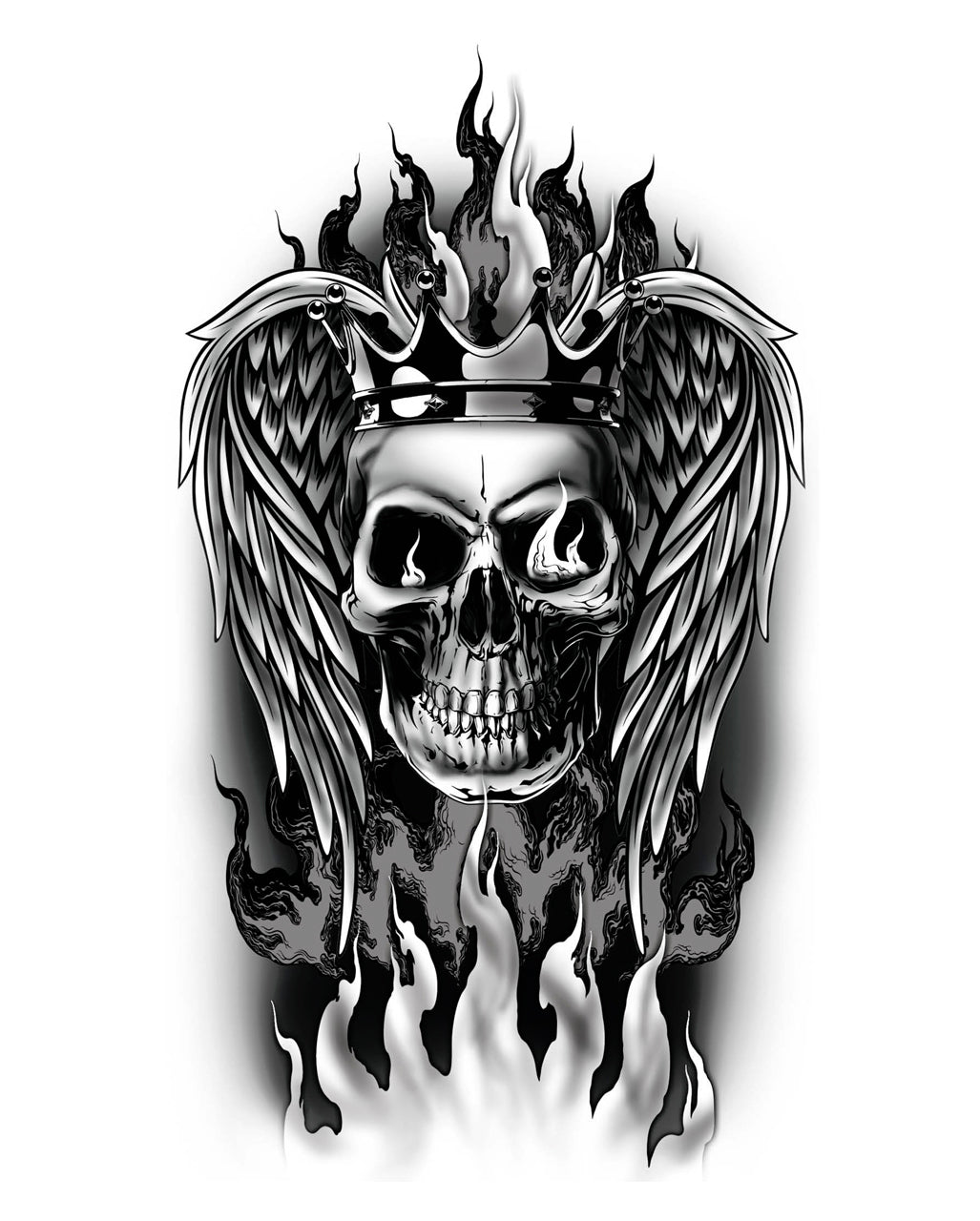 Temporary Skull Rocker Tattoo To Stick On