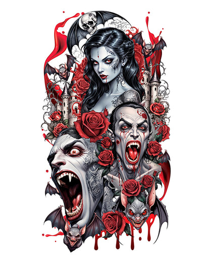 Temporäres Klebetattoo Vampire