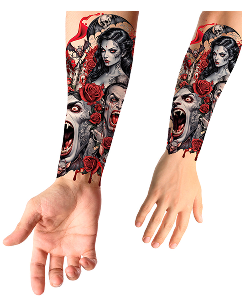 Temporäres Klebetattoo Vampire