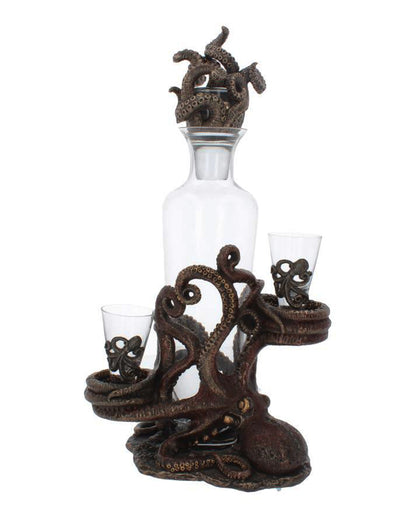 Oktopus Temptation Flaschen & Schnapsglashalter 40cm