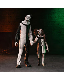 Terrifier 2 Art The Clown & Little Pale Girl NECA Actionfigur 17,5 cm