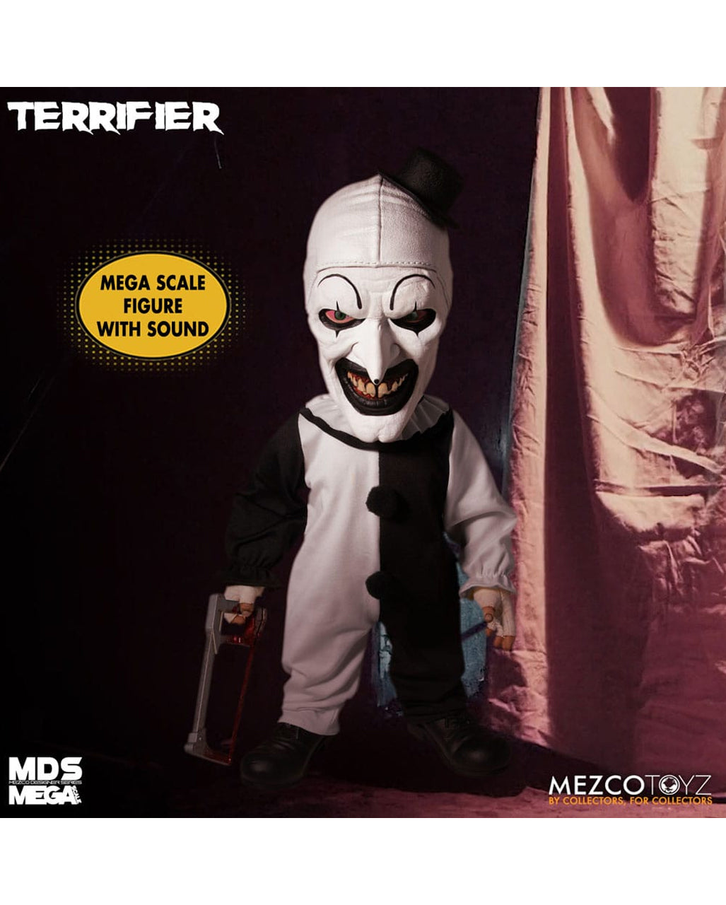 Terrifier MDS Mega Scale Puppe Art the Clown mit Sound 38cm