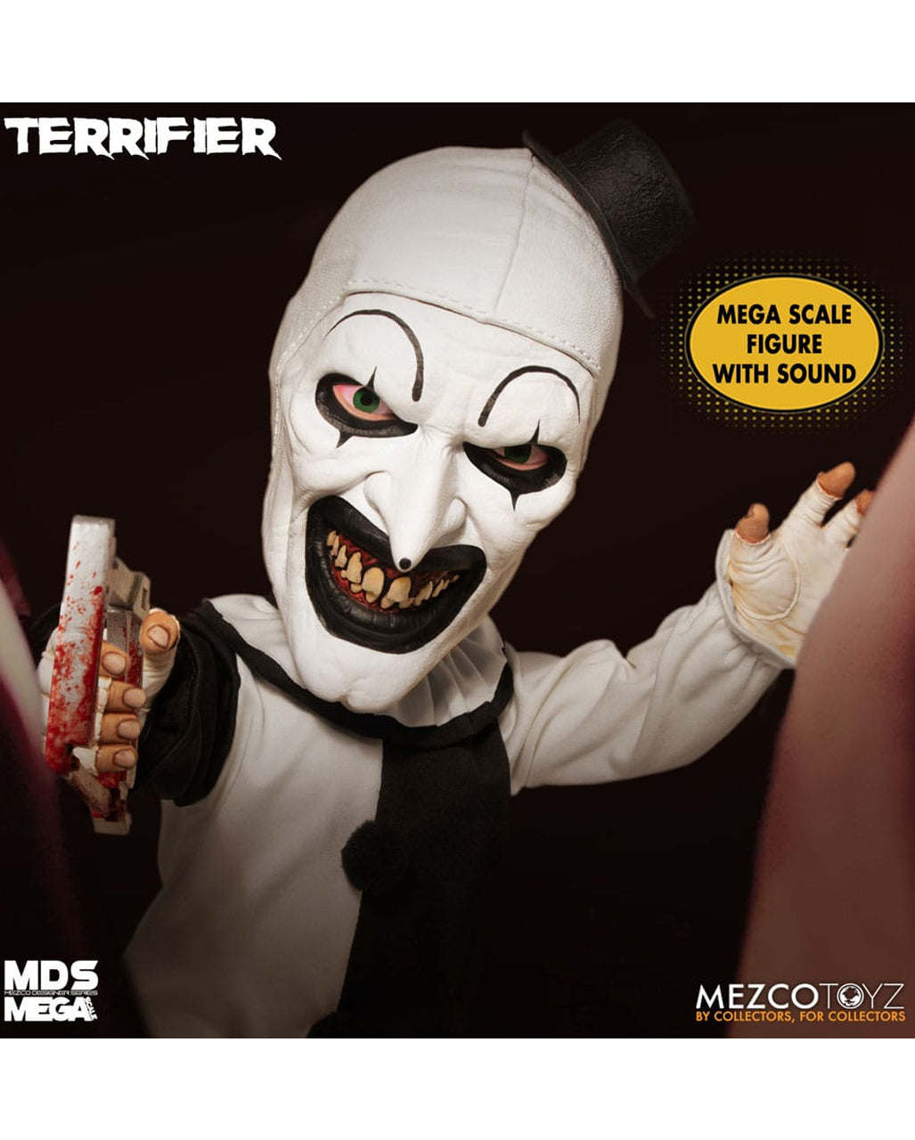 Terrifier MDS Mega Scale Puppe Art the Clown mit Sound 38cm