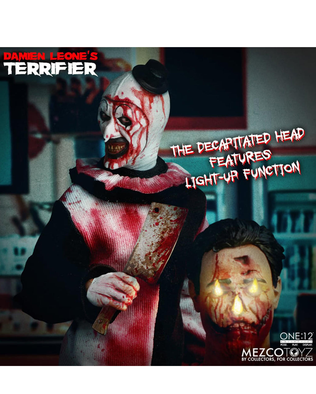 Terrifier One: 12 Collective Deluxe Art The Clown Figur 18cm