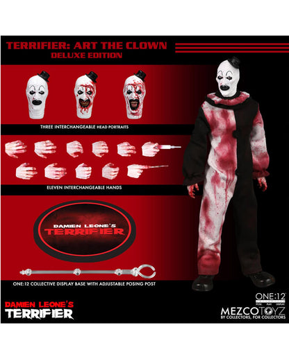 Terrifier One: 12 Collective Deluxe Art The Clown Figur 18cm