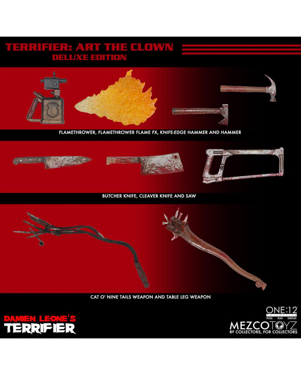 Terrifier One: 12 Collective Deluxe Art The Clown Figur 18cm