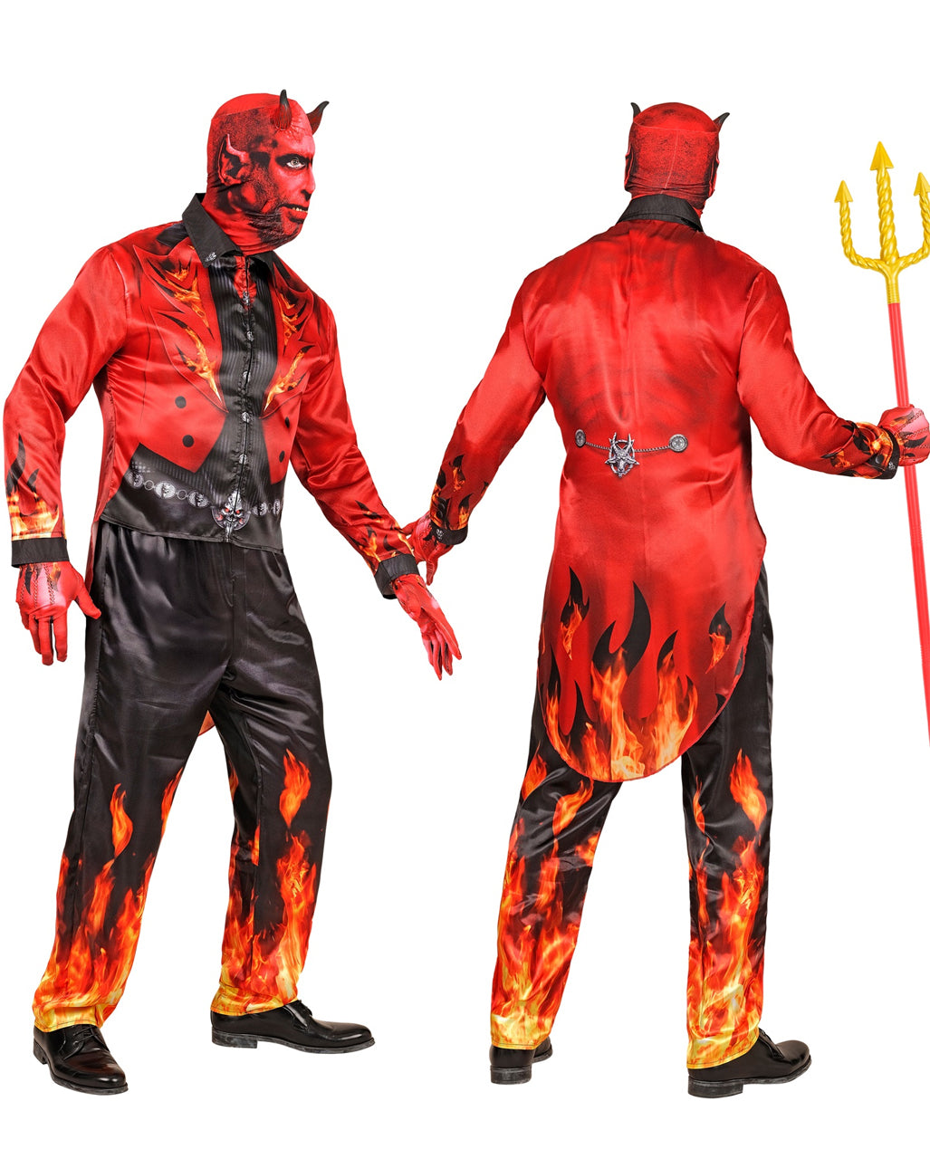 Teufel Schnellkostüm mit Maske & Handschuhe