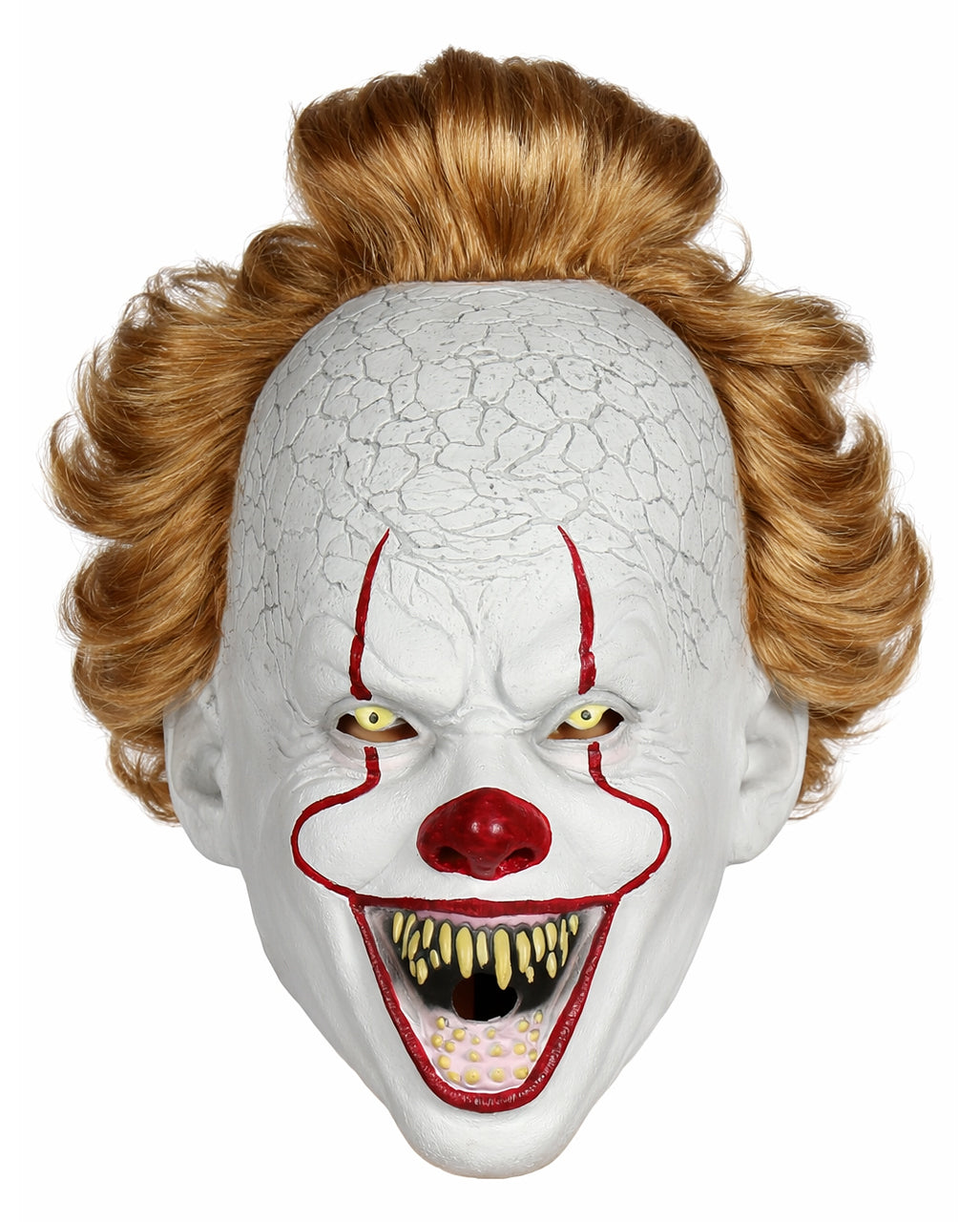 Teuflische Killer Clown Maske mit Haaren