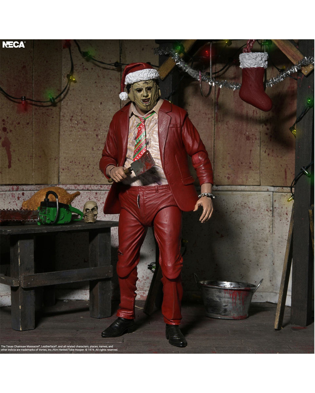 Texas Chainsaw Massaker Santa Leatherface UAF Figur 18cm