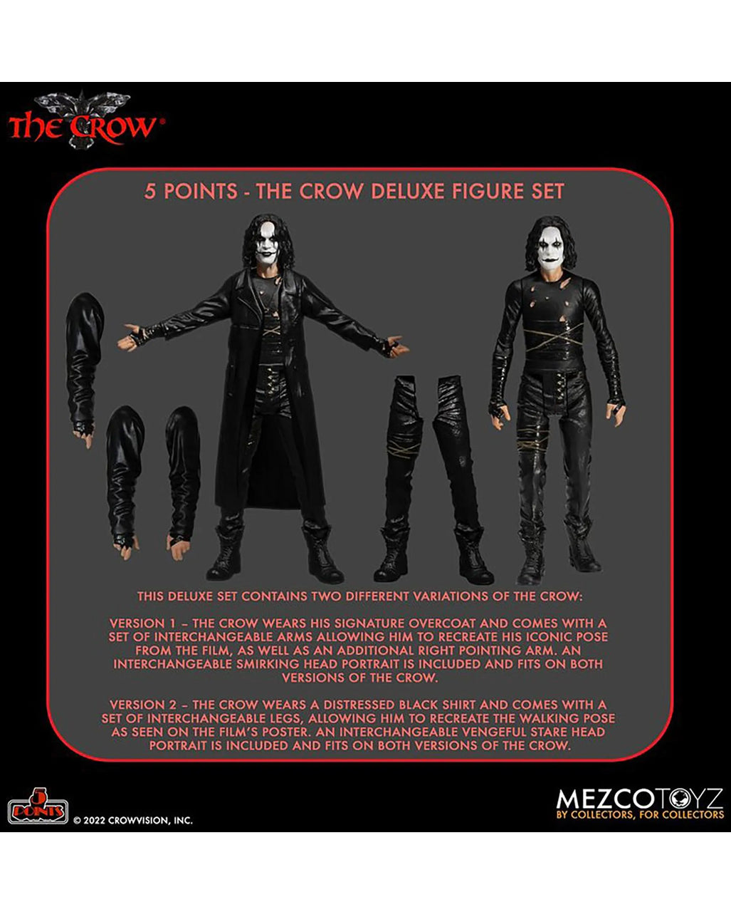 The Crow 5 Points Deluxe Actionfigur Set 10cm