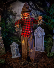 The Hollow Harvester Animatronic mit Kürbisgesicht 198cm