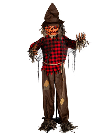 The Hollow Harvester Animatronic mit Kürbisgesicht 198cm