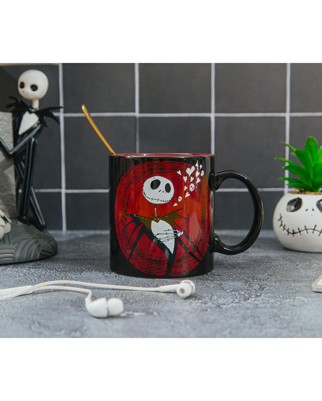 The Nightmare Before Christmas Jack Hearts Tasse