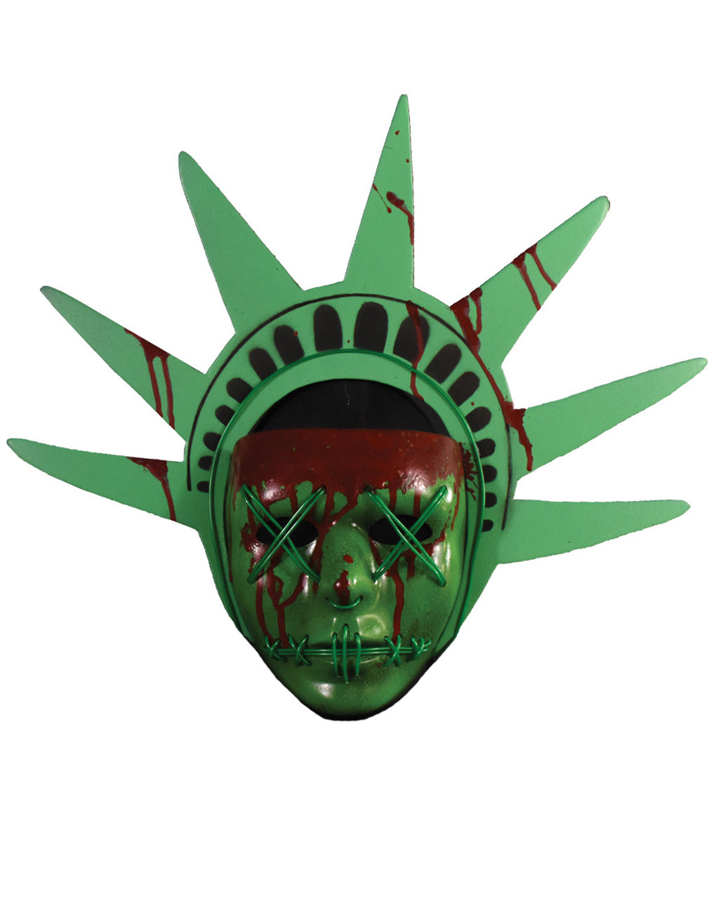Lady Liberty Maske mit Lichteffekt - The Purge Election Year
