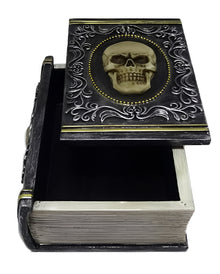 Totenschädel Buch als Schmuckschatulle 11,5cm