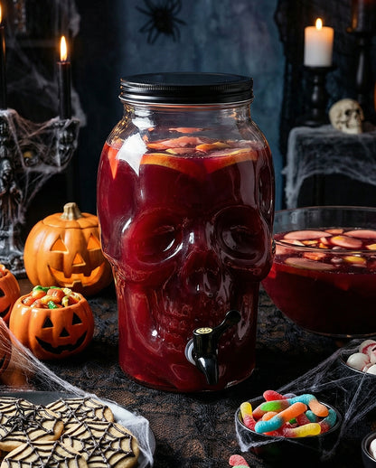Totenkopf Getränkespender mit Zapfhahn 5L