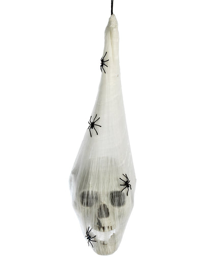 Skull In A Spider Cocoon With Luminous Eyes