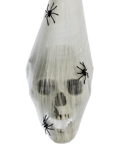 Skull In A Spider Cocoon With Luminous Eyes