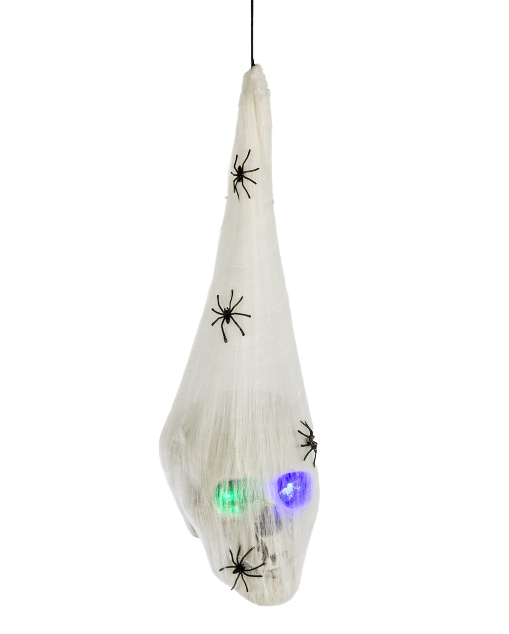 Skull In A Spider Cocoon With Luminous Eyes