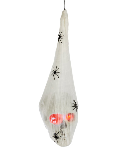Skull In A Spider Cocoon With Luminous Eyes