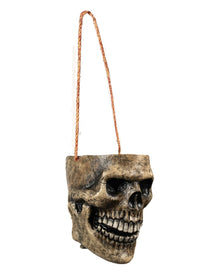 Totenschädel ohne Schädeldecke als Tasche