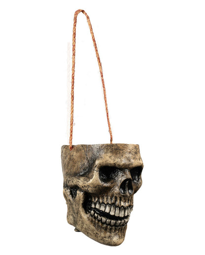 Totenschädel ohne Schädeldecke als Tasche