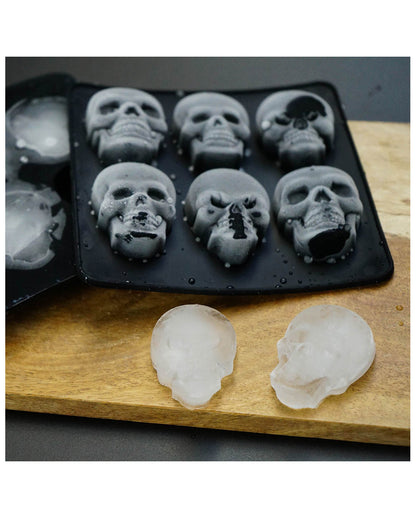 Totenschädel Eiswürfelform aus Silikon 2er Set