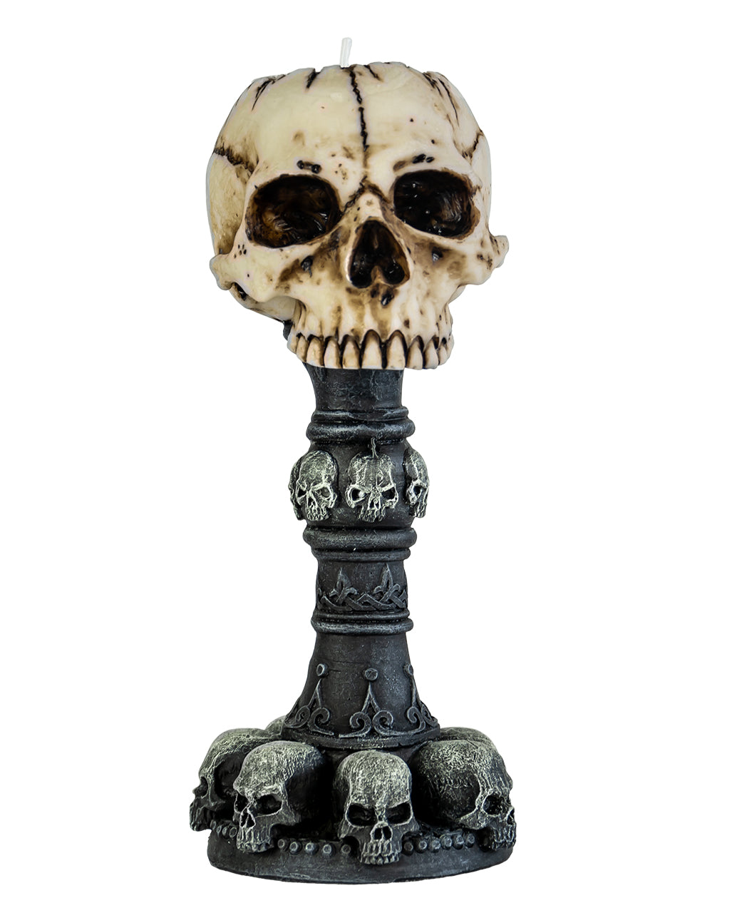 Skull Tealight Holder With Small Skulls 17cm
