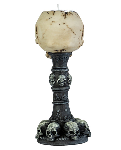 Skull Tealight Holder With Small Skulls 17cm