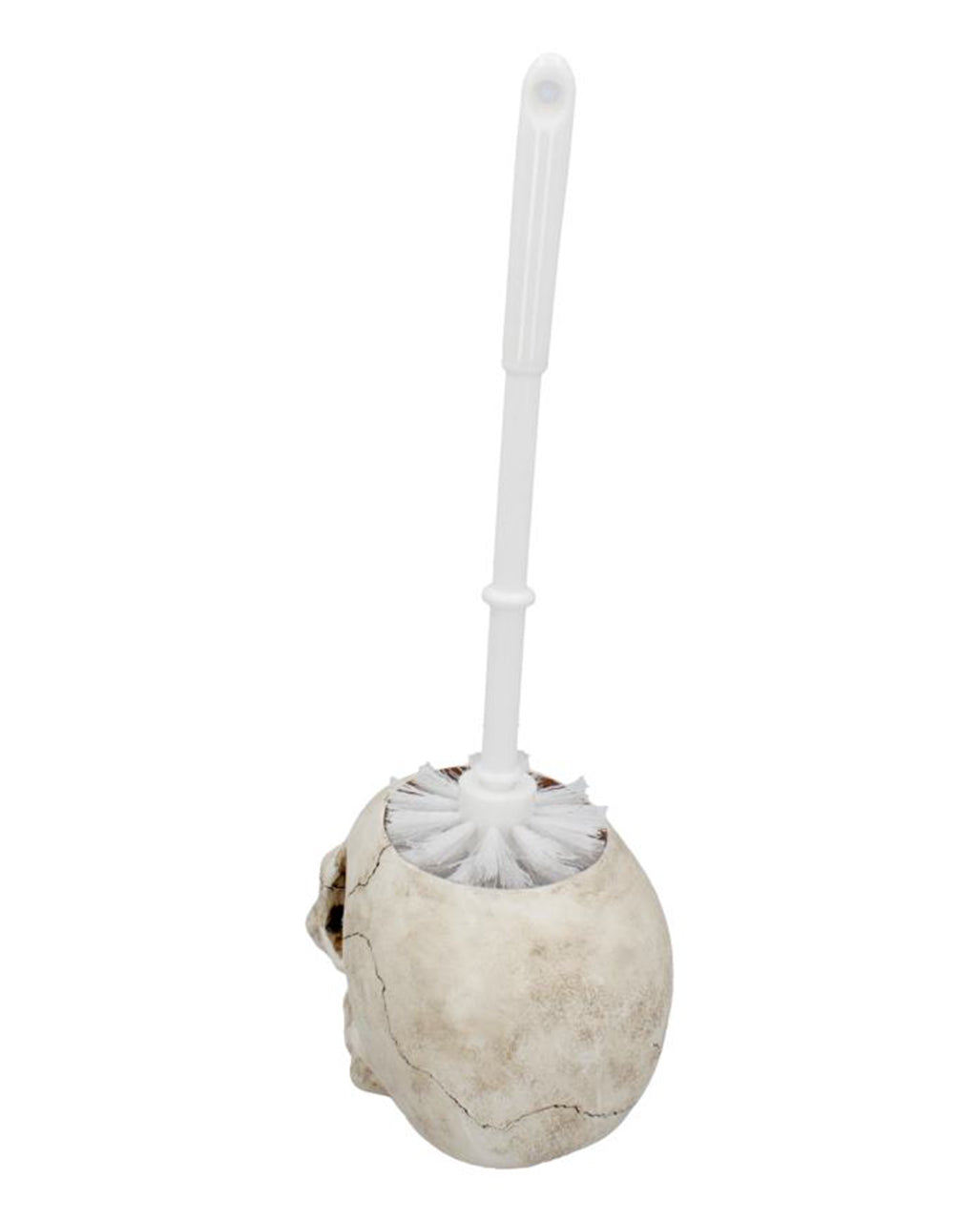 Totenschädel Toilettenbürstenhalter mit Bürste 16cm