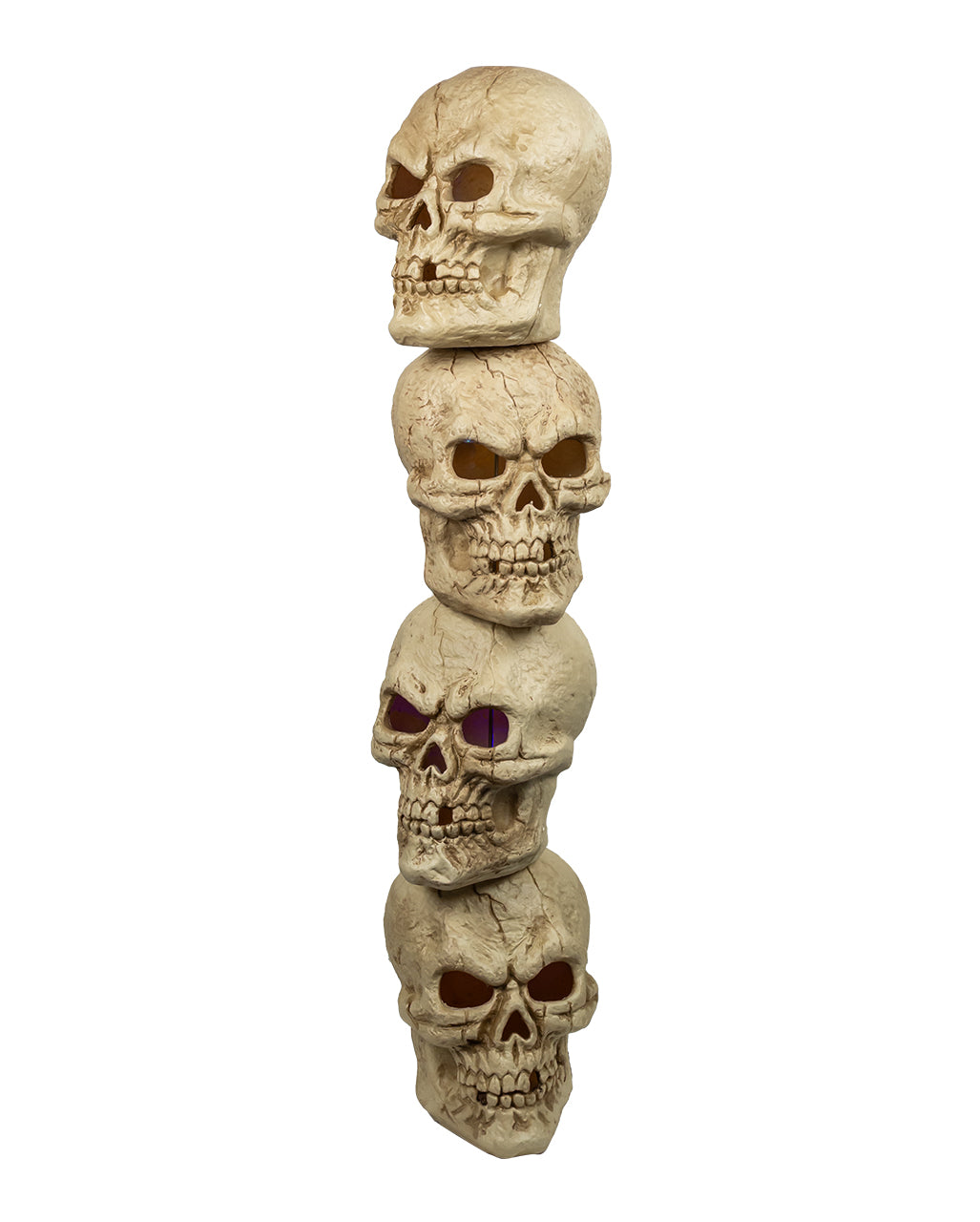 Totenschädel Turm mit 4 Skulls & Licht 120cm