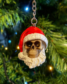 Schlüsselanhänger Totenkopf Weihnachtsmann