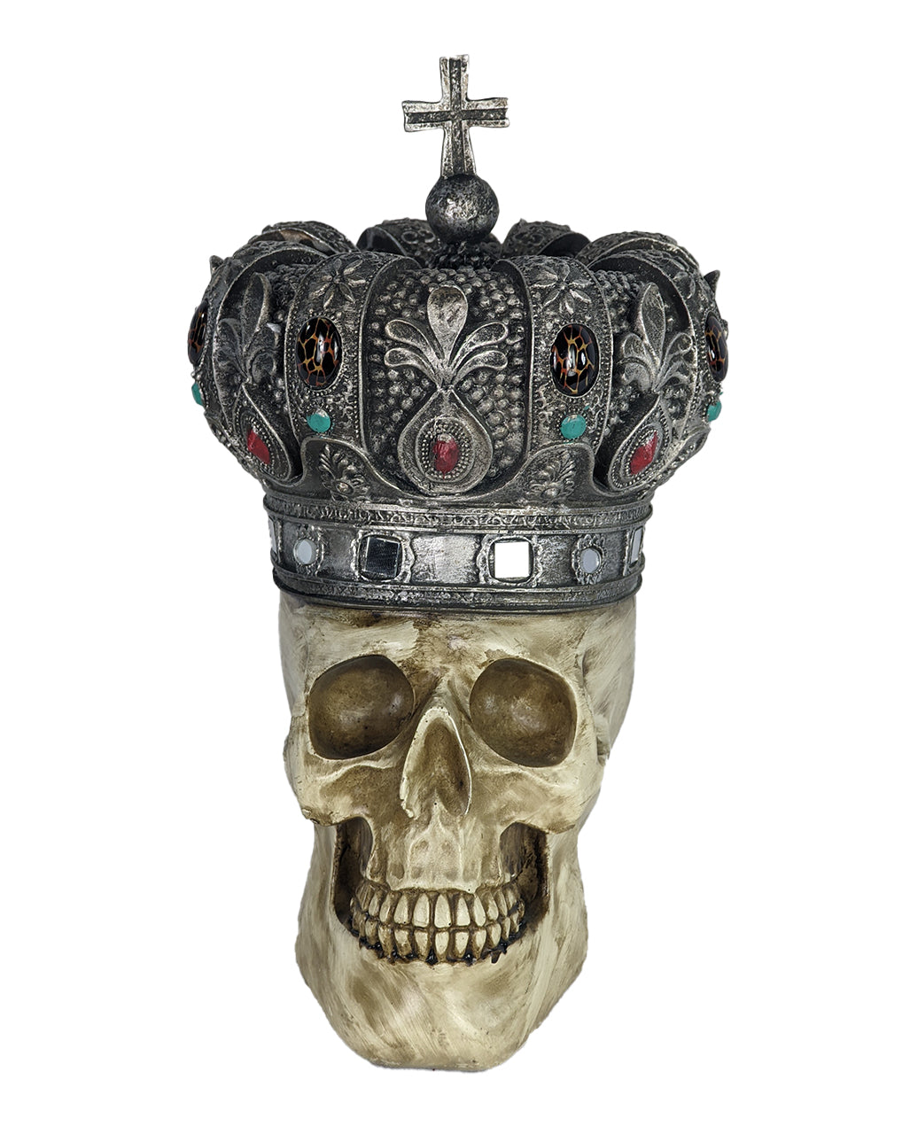 Totenkopf mit Königskrone 25cm