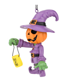 Trick or Treat Kürbis Männchen Christbaumkugel 8,9cm