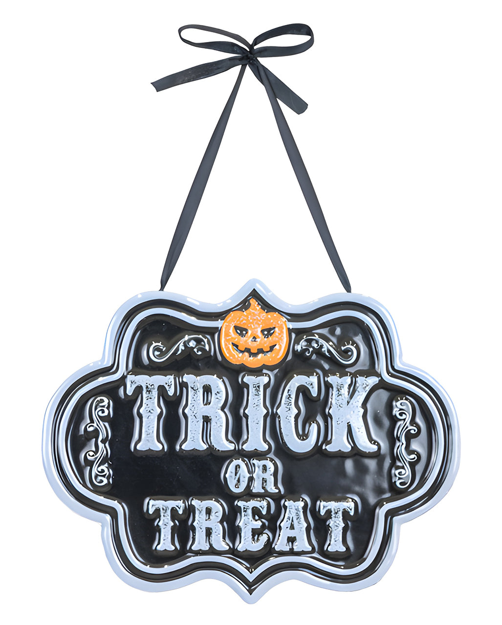 Metallschild Trick or Teat 25cm
