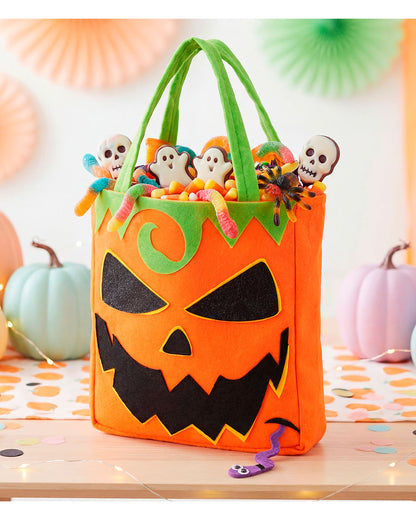Trick or Treat Halloween Kürbis Sammeltasche