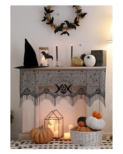 Gothic Schal Triple Moon für Kaminsims & Fensterbrett