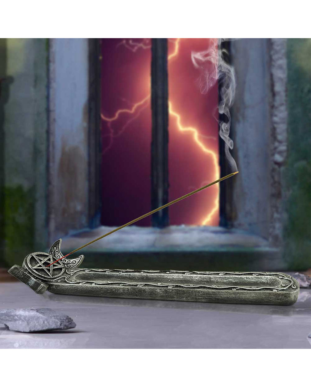 Dämmerung Dreifach-Mond Räucherstäbchenhalter 27,3cm