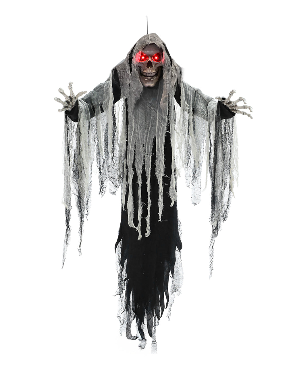 Skelett Phantom Hängefigur mit Licht & Sound 182cm