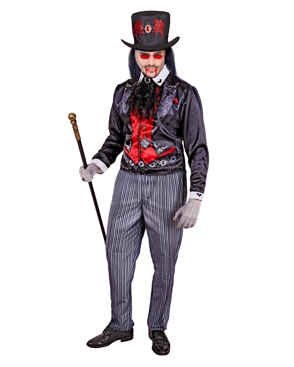 Vampir Schnellkostüm mit Hut & Jabot