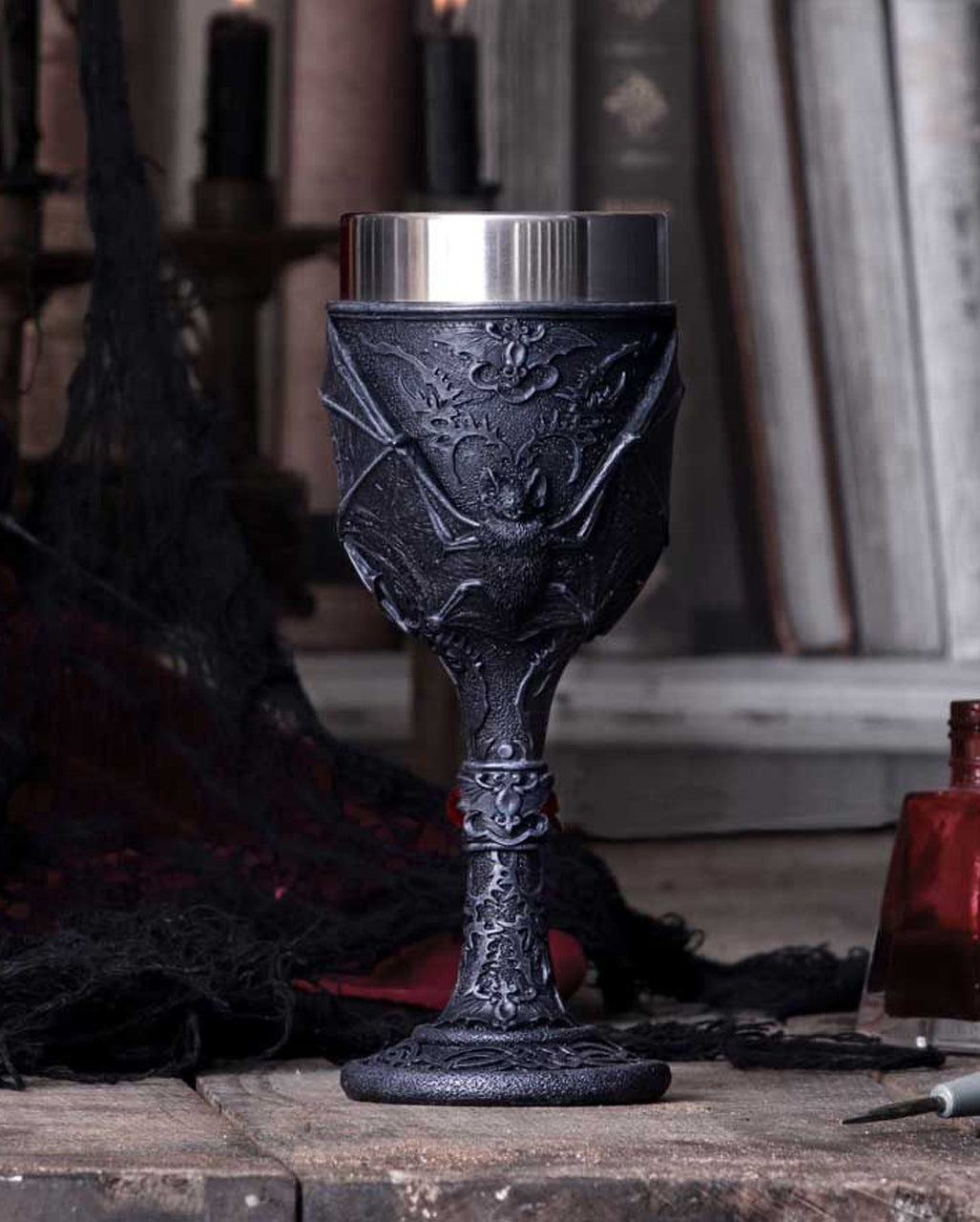 Gothic Vampirfledermaus Weinkelch