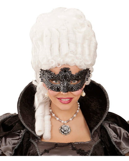 Noblesse Augenmaske Silber im Venezia-Design